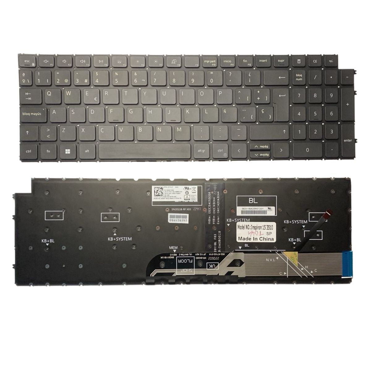 td44 Teclado Notebook Dell Latitude 3520 Inspiron 15 3510 Negro Español - Imagen 1