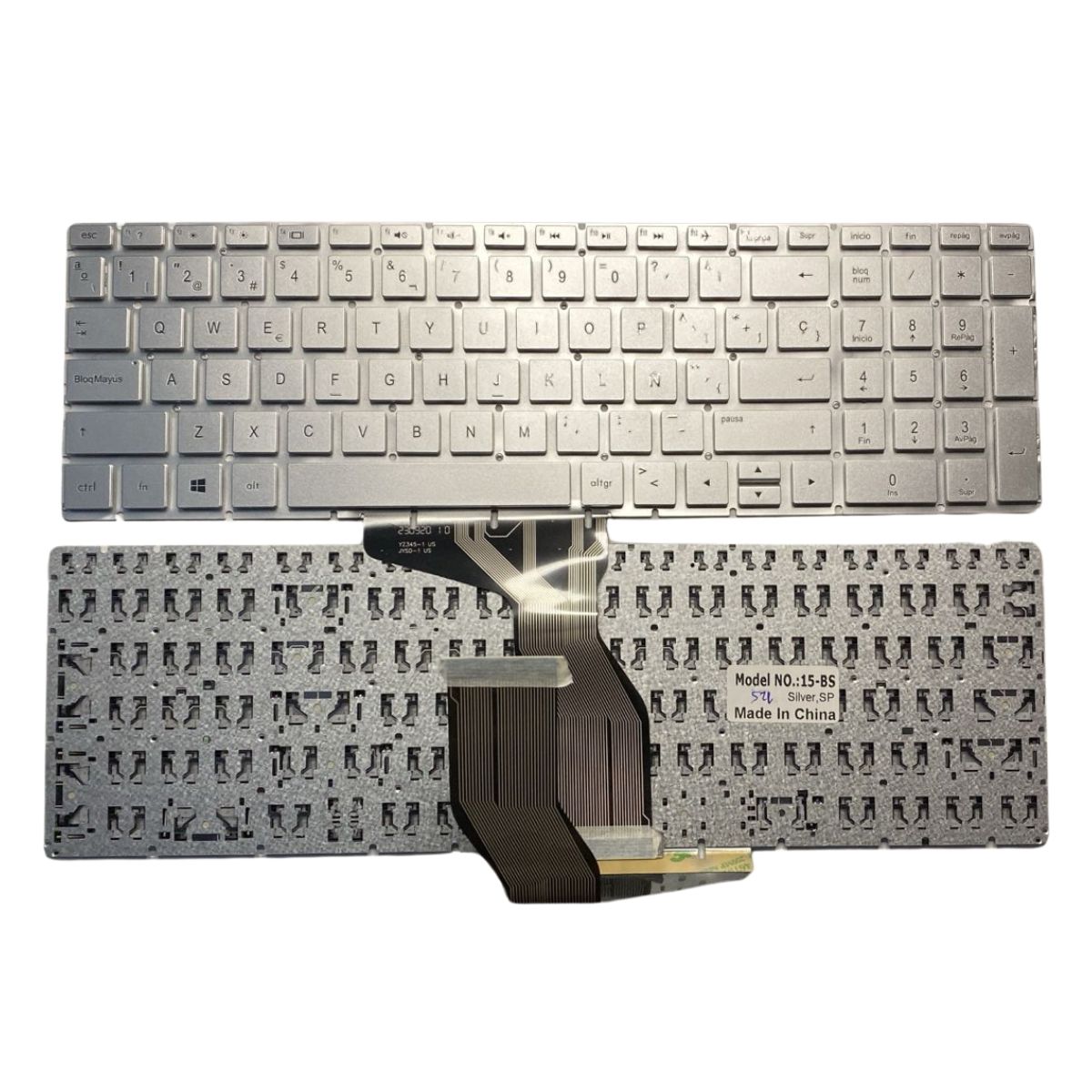 th125 Teclado Hp 15-bs Hp Serie 17-ak Hp Serie 17-bs Silver - Imagen 1