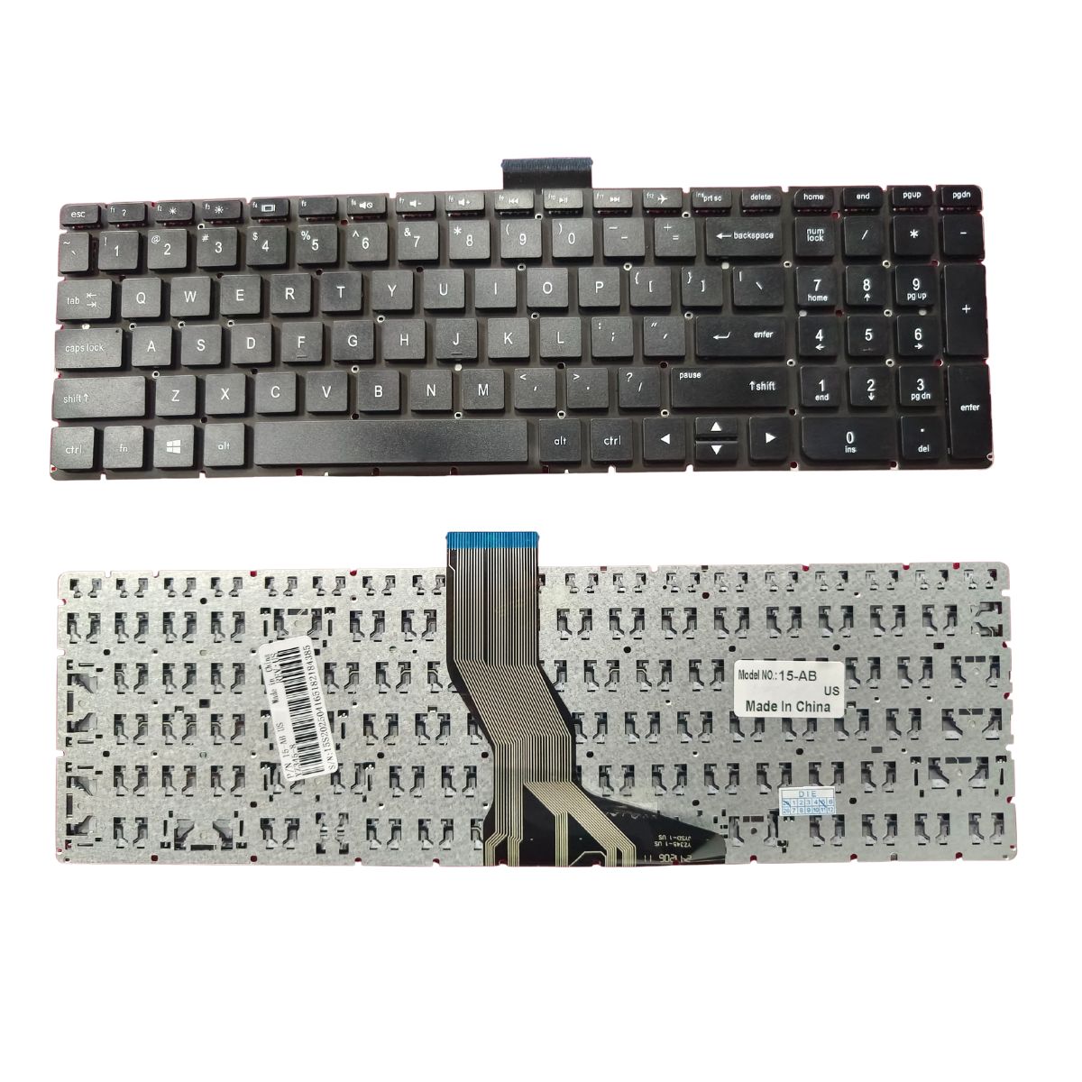 15-AB US Teclado HP 15-AB Negro US (Ingles) - Imagen 1