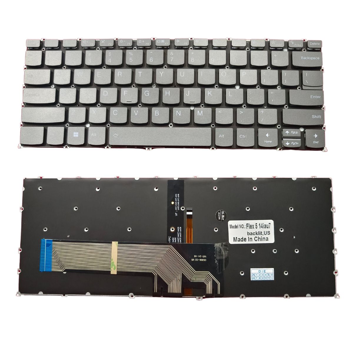 Flex 5 14iau7 backlight us Teclado Lenovo Flex 5 14IAU7 US (Ingles) - Imagen 1