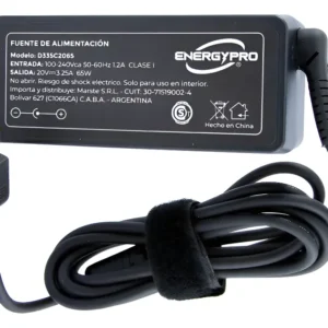 Cargador de notebook CARGADOR ENERGYPRO	20V	3.25A	65W	USB	45	Familia Lenovo